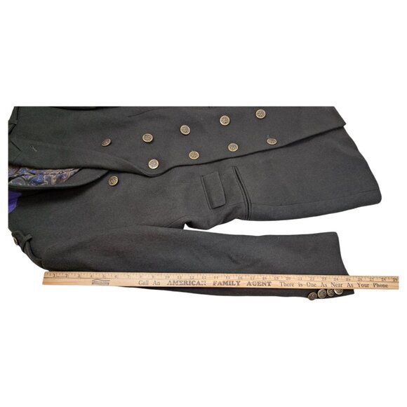 Tallia Men’s Olive Green Wool Pea Coat Size Medium - Picture 16 of 16